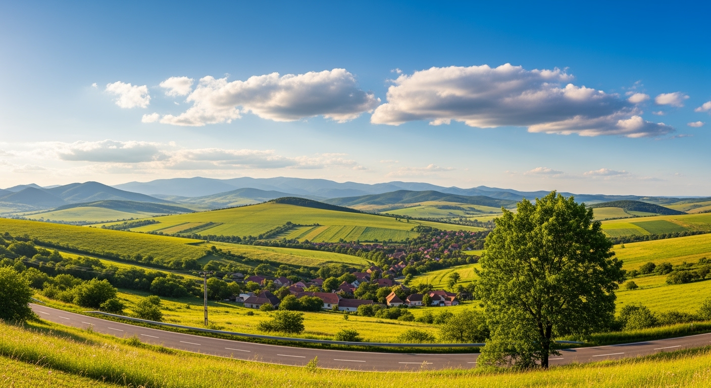 Mapa maďarských žúp s diaľnicami