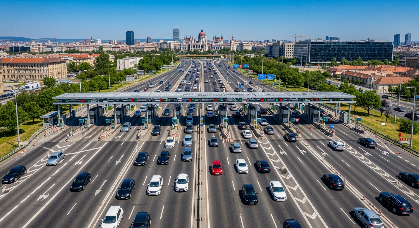 Mapa diaľničnej siete Maďarska